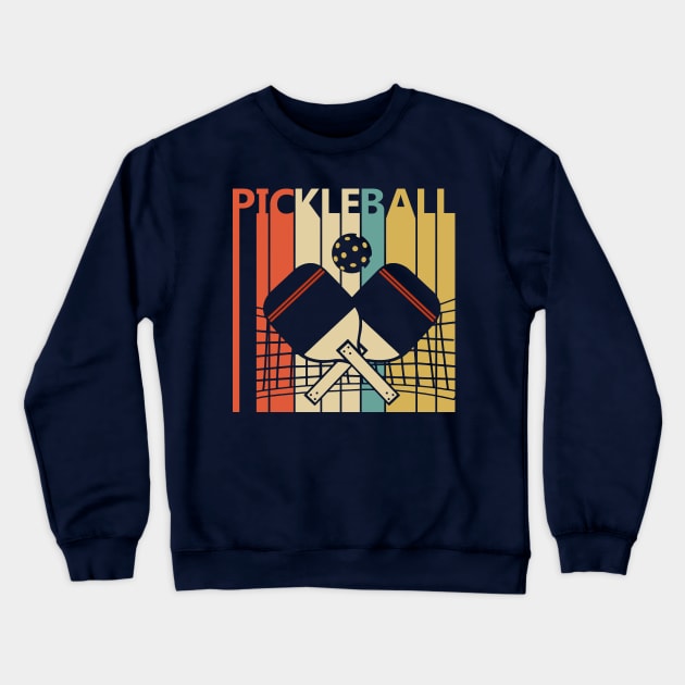 Vintage Retro Pickleball Crewneck Sweatshirt by GWENT